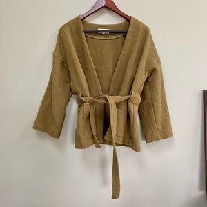 Madewell texture & thread wrap style open cardigan jacket EUC